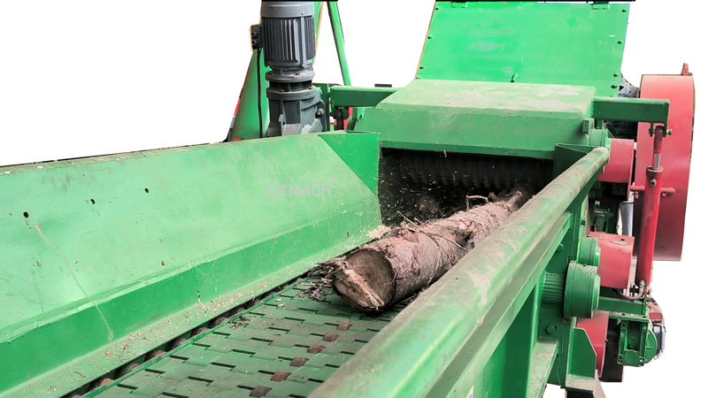 One-Step Wood Chipper Grinder from Logs to Sawdust